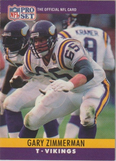 NFL 1990 ProSet - No 199 - Gary Zimmerman