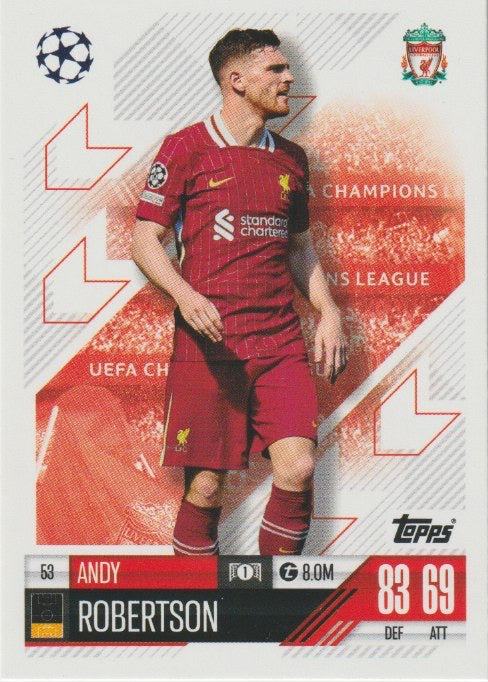 Soccer 2024-25 Match Attax UEFA Champions League - No 53 - Andy Robertson