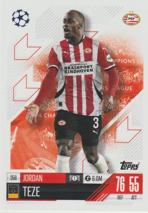 Soccer 2024-25 Match Attax UEFA Champions League - No 256 - Jordan Teze