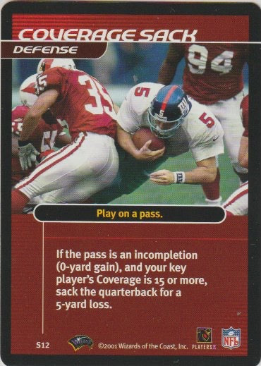 NFL 2001 Showdown 1st Edition Strategy - No S12 - Kerry Collins