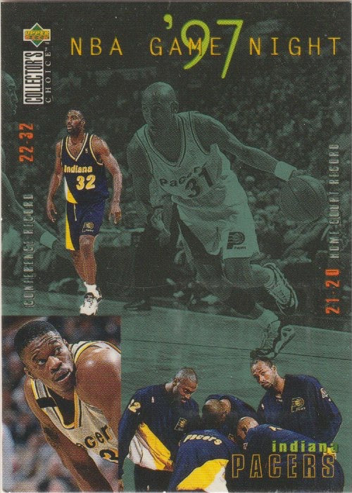 NBA 1997-98 Collector's Choice - No 166 - Mark Jackson / Dale Davis / Rik Smits / Reggie Miller
