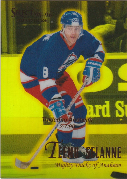NHL 1995 / 96 Select Certified Mirror Gold - No 76 - Teemu Selanne