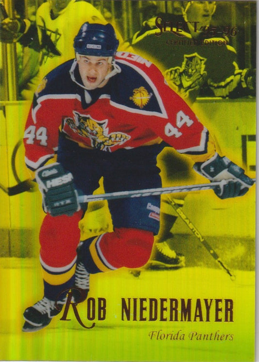 NHL 1995 / 96 Select Certified Mirror Gold - No 96 - Rob Niedermayer