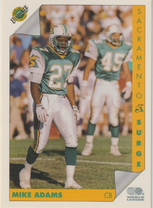 NFL 1992 Ultimate WLAF - No 133 - Mike Adams