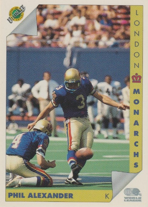 NFL 1992 Ultimate WLAF - No 73 - Phil Alexander