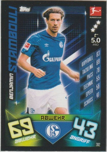 Fussball 2019-20 Topps Match Attax - No 302 - Benjamin Stambouli