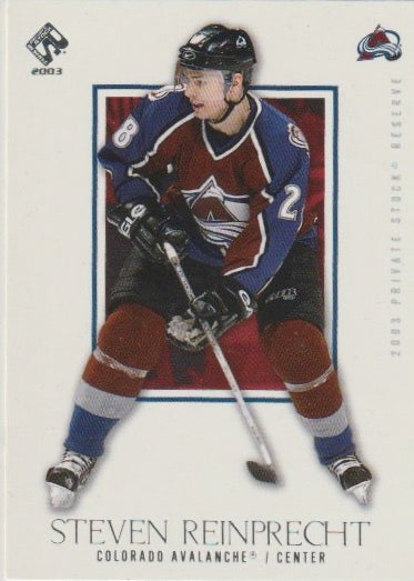 NHL 2002-03 Private Stock Reserve Retail - No 27 - Steven Reinprecht