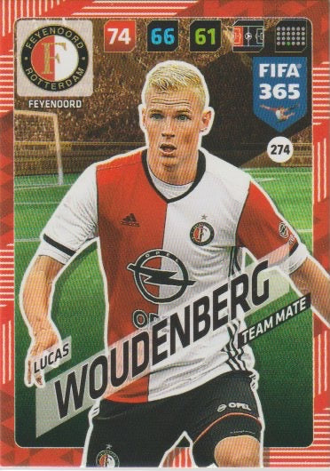 Fussball 2018 Panini FIFA 365 Adrenalyn XL - No 274 - Lucas Woudenberg