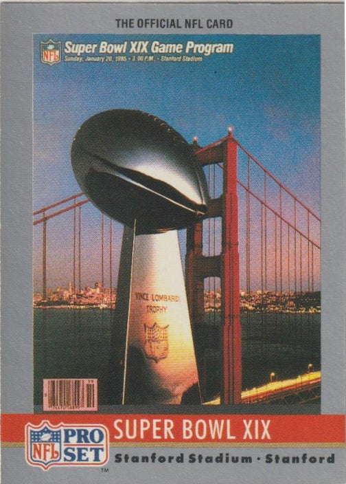 NFL 1990 ProSet Theme Art - No 19 - Super Bowl XIX