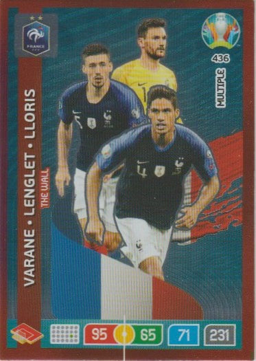 Fussball 2020-21 Panini UEFA Euro 2020 Adrenalyn XL Premium - No 436 - Varane / Lenglet / Lloris