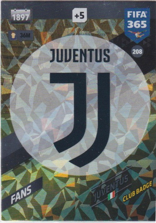 Fussball 2018 Panini FIFA 365 Adrenalyn XL - No 208 - Team Logo Juventus Turin