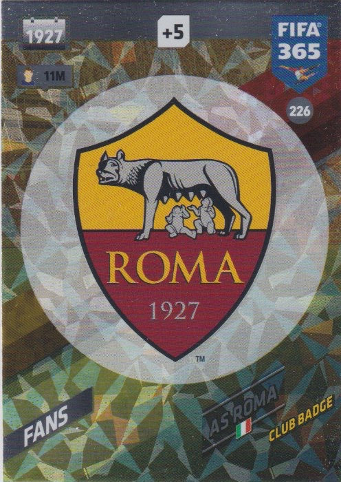 Fussball 2018 Panini FIFA 365 Adrenalyn XL - No 226 - Team Logo AS Rom