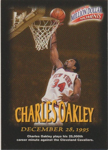 NBA 1997-98 Fleer Million Dollar Moments - No 16 - Charles Oakley