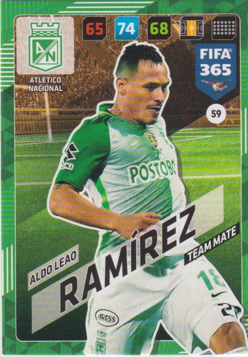 Fussball 2018 Panini FIFA 365 Adrenalyn XL - No 59 - Aldo Leao Ramirez