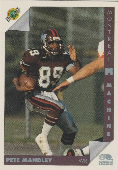 NFL 1992 Ultimate WLAF - No 90 - Pete Mandley