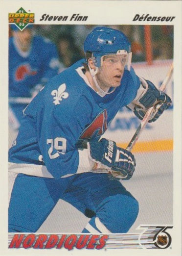 NHL 1991-92 Upper Deck French - No 340 - Steven Finn