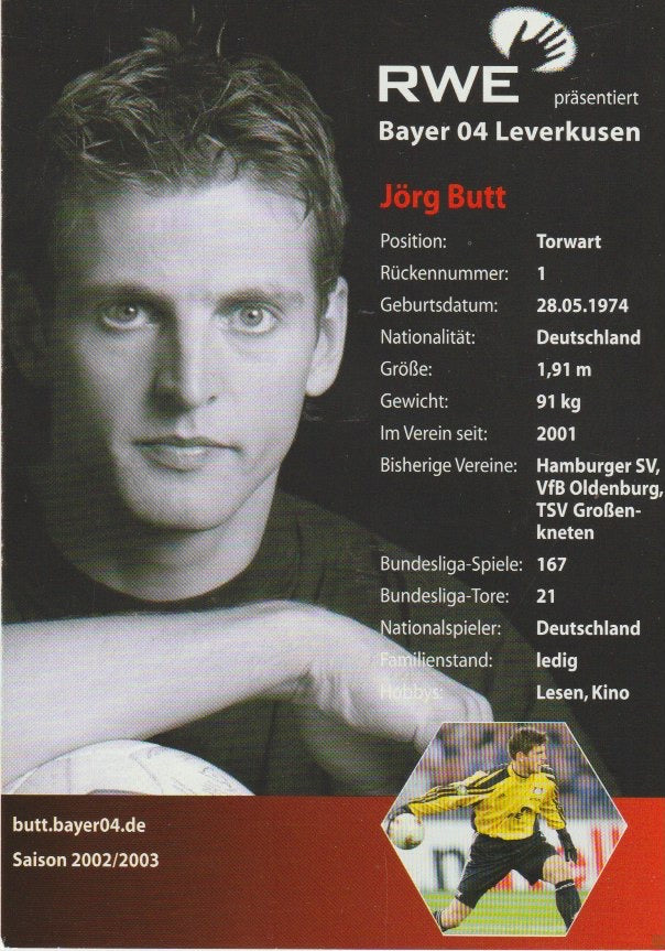 Fussball - Autogramm - Jörg Butt