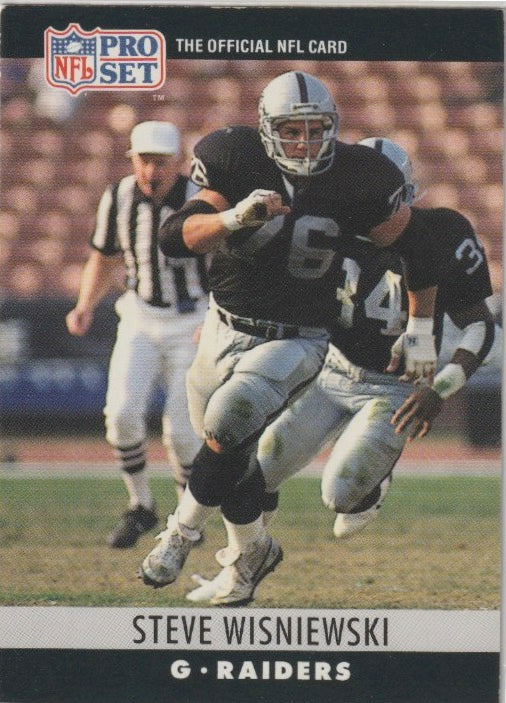 NFL 1990 ProSet - No 160 - Steve Wisniewski