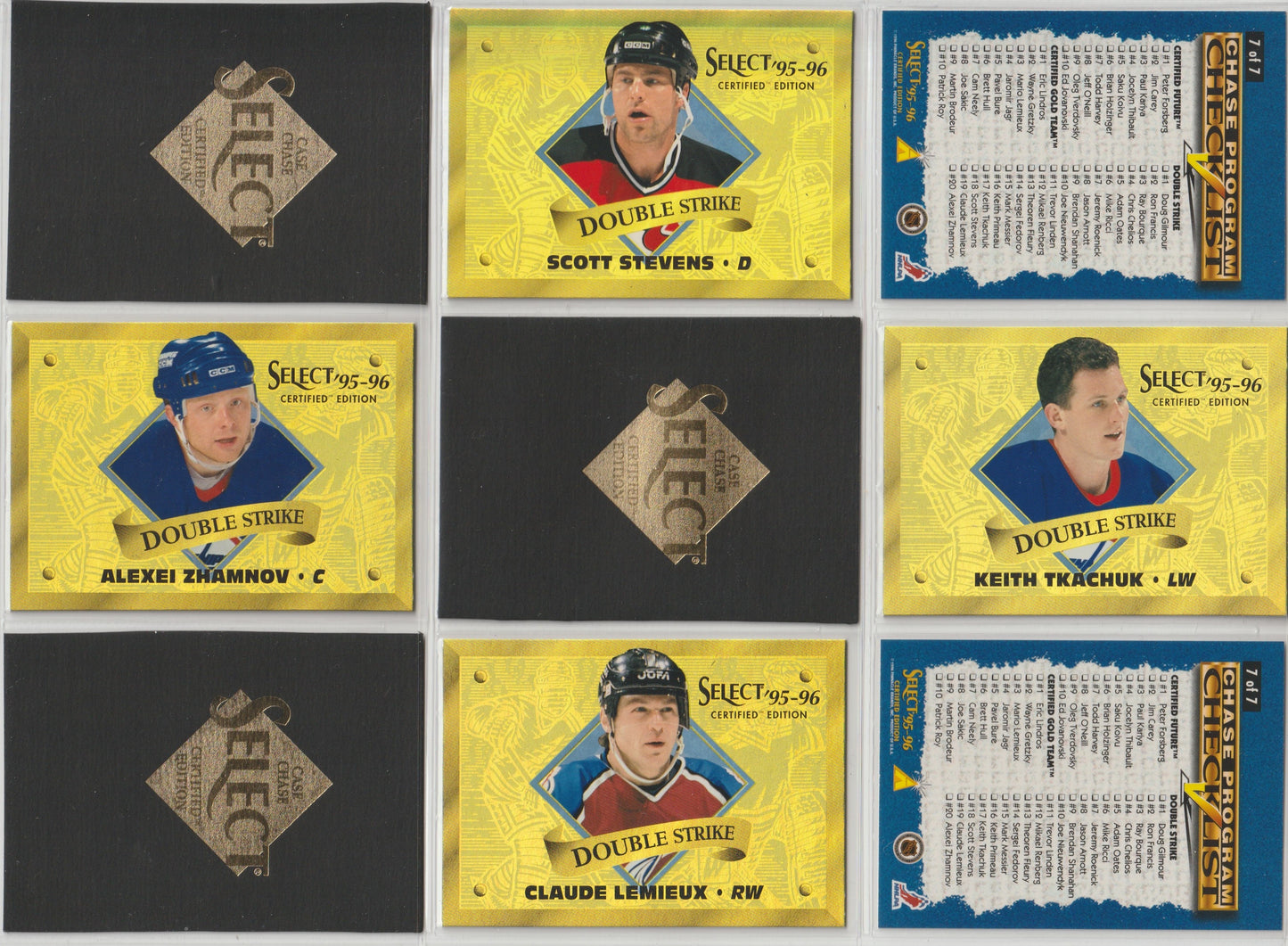 NHL 1995-96 Select Certified Double Strike Gold - No 1 von 20 bis 20 von 20 - kompletter Satz