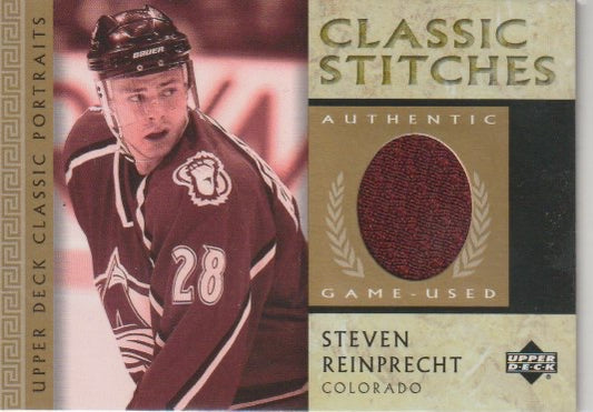 NHL 2002-03 Upper Deck Classic Portraits Stitches - No C-SR - Steven Reinprecht