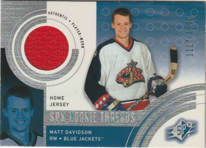 NHL 2001-02 SPx - No 138 H - Matt Davidson