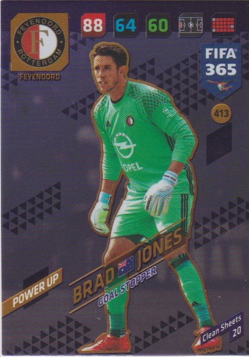 Fussball 2018 Panini FIFA 365 Adrenalyn XL - No 413 - Brad Jones