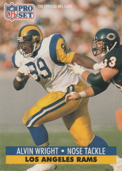 NFL 1991 ProSet - No 206 - Alvin Wright