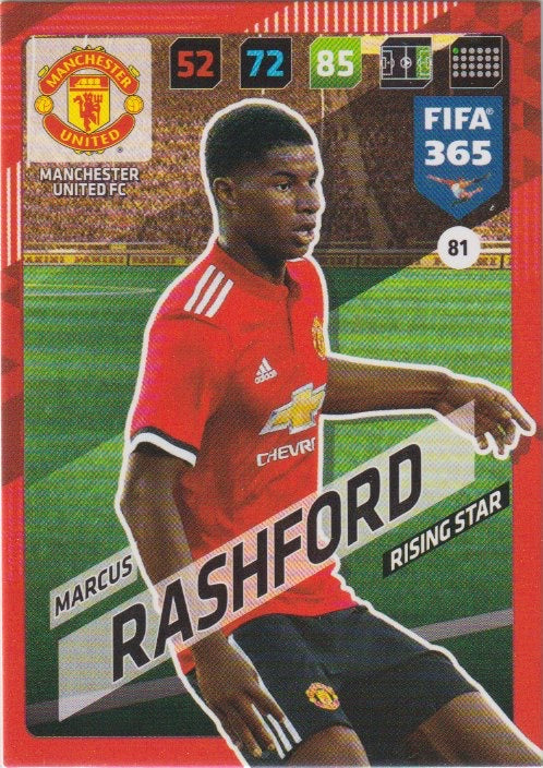 Fussball 2018 Panini FIFA 365 Adrenalyn XL - No 81 - Marcus Rashford
