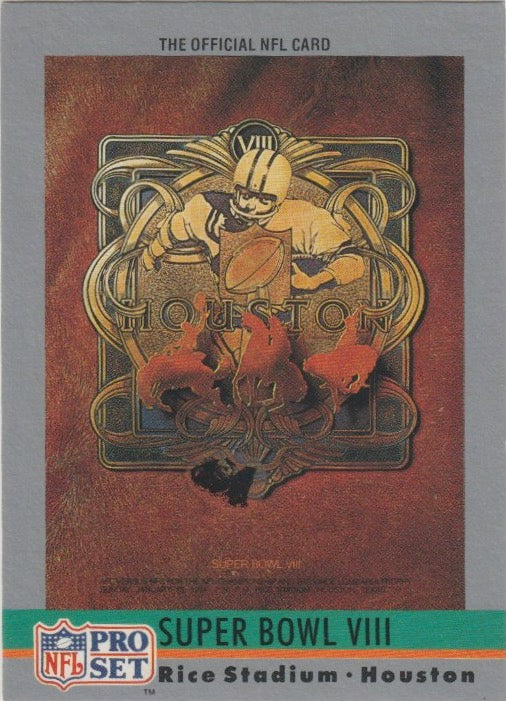 NFL 1990 ProSet Theme Art - No 8 - Super Bowl VIII