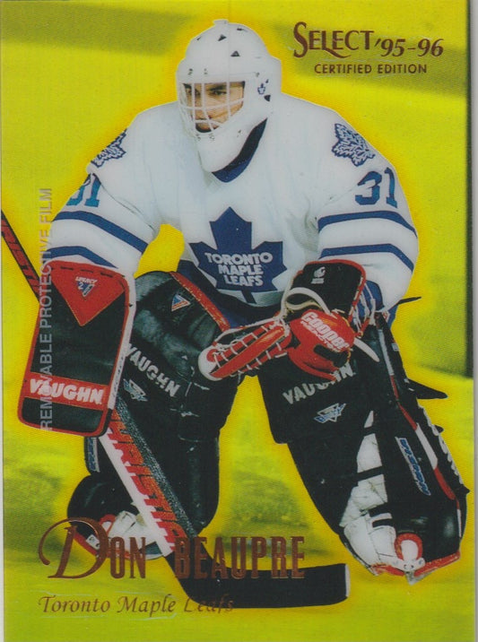 NHL 1995 / 96 Select Certified Mirror Gold - No 104 - Don Beaupre
