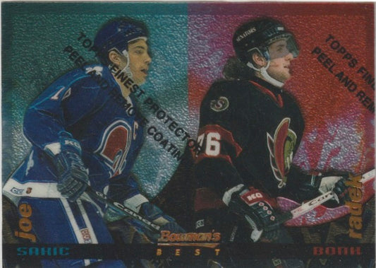 NHL 1994 / 95 Topps Bowman's Best - No 3 - Joe Sakic / Radek Bonk