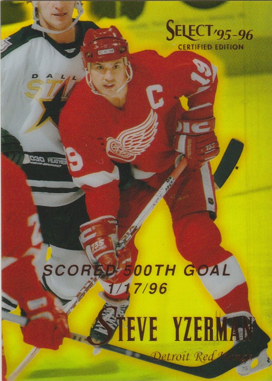 NHL 1995 / 96 Select Certified Mirror Gold - No 94 - Steve Yzerman