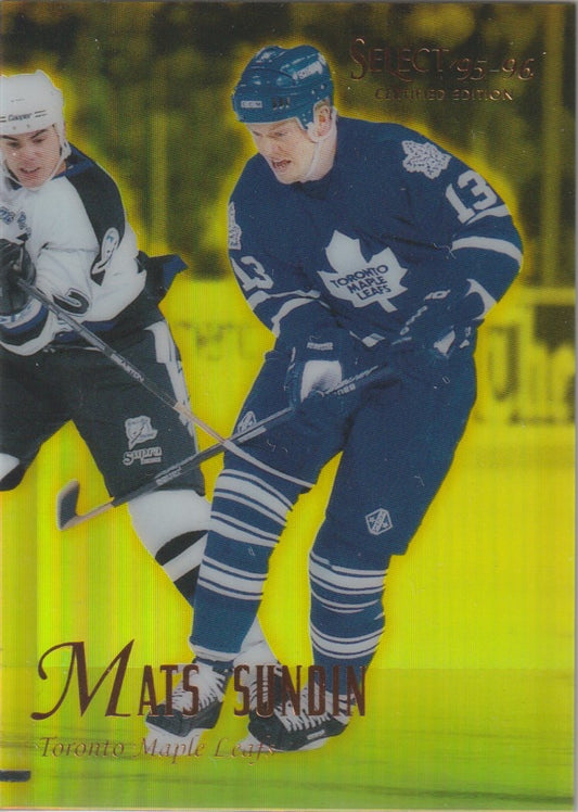 NHL 1995 / 96 Select Certified Mirror Gold - No 7 - Mats Sundin