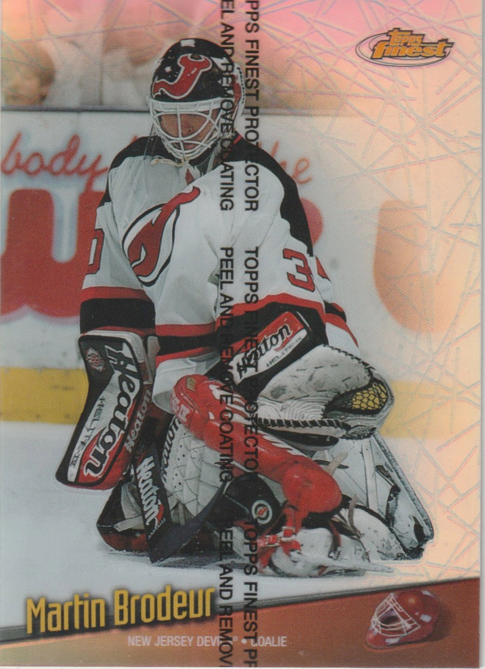 NHL 1998-99 Finest Oversize Refractor - No 3 of 7 - Martin Brodeur