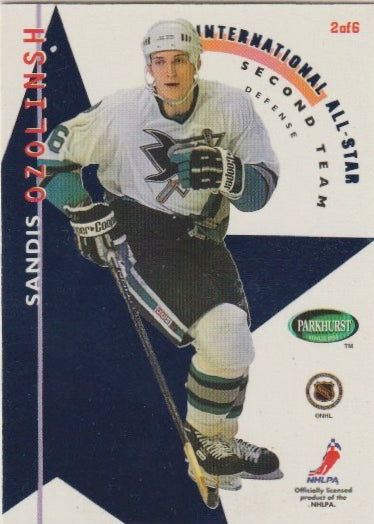 NHL 1995 / 96 Parkhurst International All-Stars - No 2 of 6 - Nicklas Lidstrom / Sandis Ozolinsh