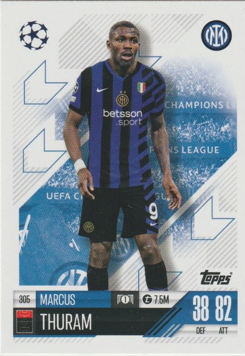 Soccer 2024-25 Match Attax UEFA Champions League - No 305 - Marcus Thuram