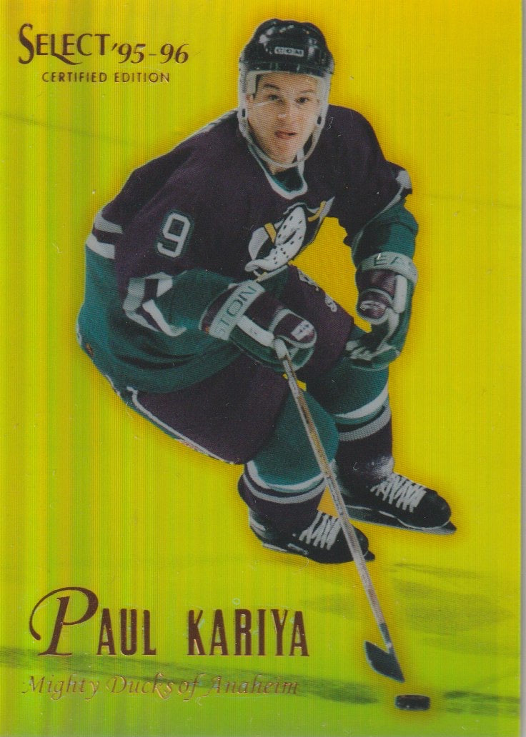 NHL 1995 / 96 Select Certified Mirror Gold - No 13 - Paul Kariya