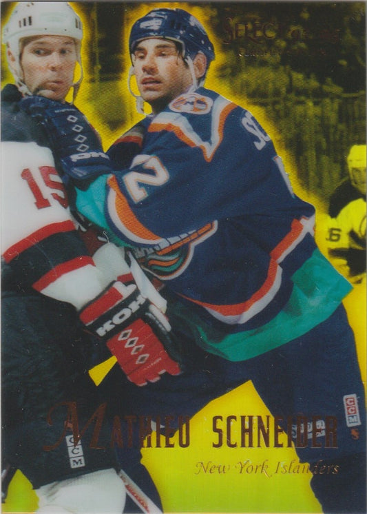 NHL 1995 / 96 Select Certified Mirror Gold - No 8 - Mathieu Schneider
