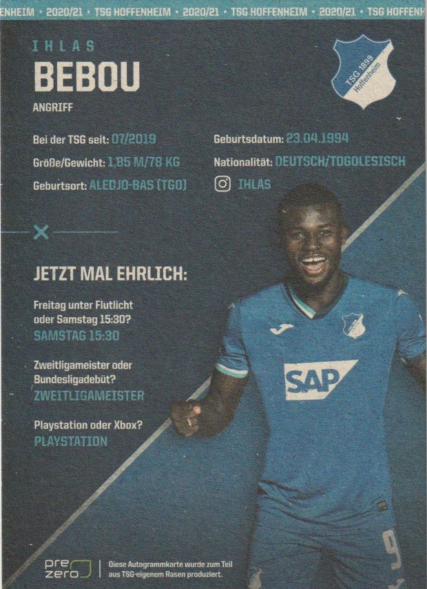 Soccer - Autograph - Ihlas Bebou