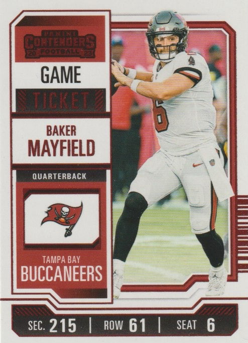 NFL 2023 Panini Contenders Game Ticket Red - No 92 - Baker Mayfield