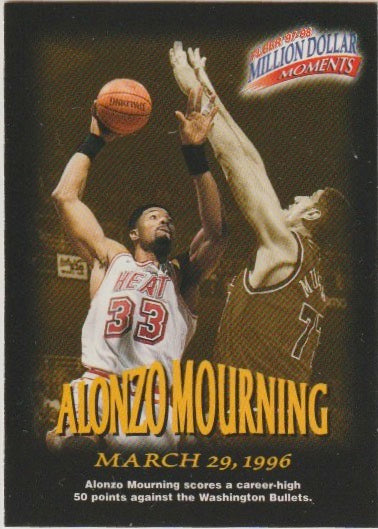 NBA 1997-98 Fleer Million Dollar Moments - No 18 - Alonzo Mourning