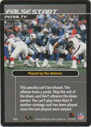 NFL 2001 Showdown 1st Edition Strategy - No S21 - Steve McNair
