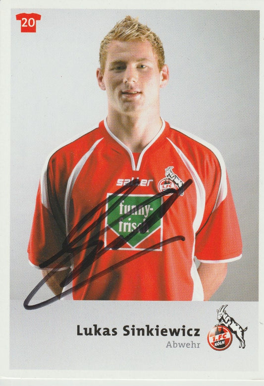 Fussball - Autogramm - Lukas Sinkiewicz