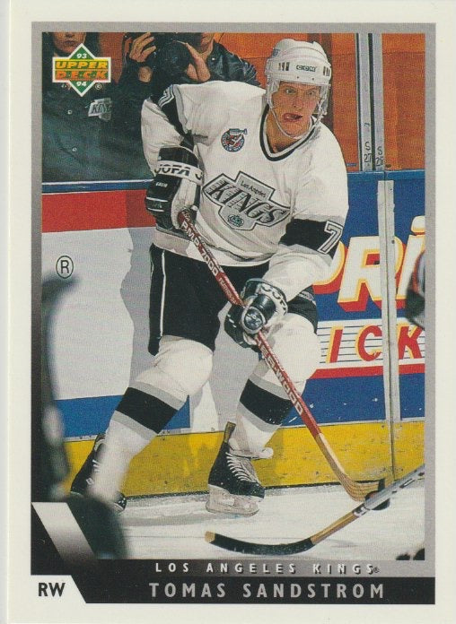 NHL 1993 / 94 Upper Deck - No 188 - Tomas Sandstrom