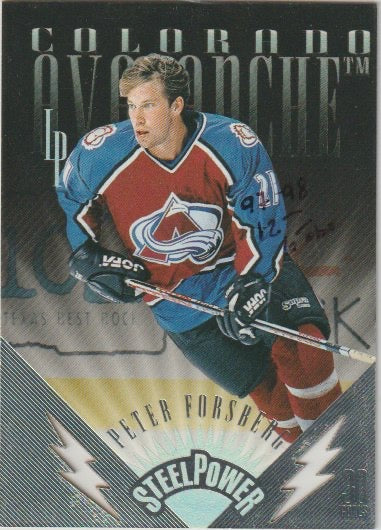 NHL 1996-97 Leaf Preferred Steel Power - No 6 - Peter Forsberg