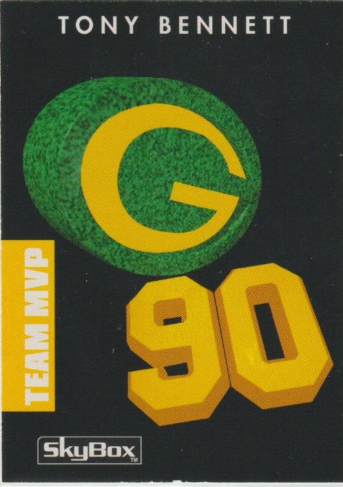 NFL 1992 SkyBox Prime Time - No 168 - Tony Bennett