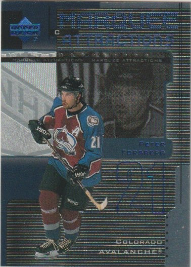 NHL 1999-00 Upper Deck Marquee Attractions - No MA15 - Peter Forsberg