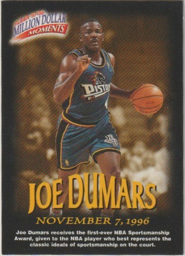 NBA 1997-98 Fleer Million Dollar Moments - No 33 - Joe Dumars