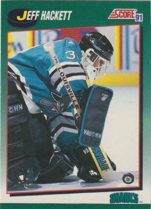 NHL 1991-92 Score Rookie &amp; Traded - No 92T - Jeff Hackett