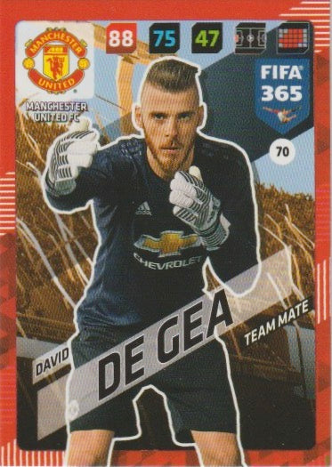 Fussball 2018 Panini FIFA 365 Adrenalyn XL - No 70 - David de Gea